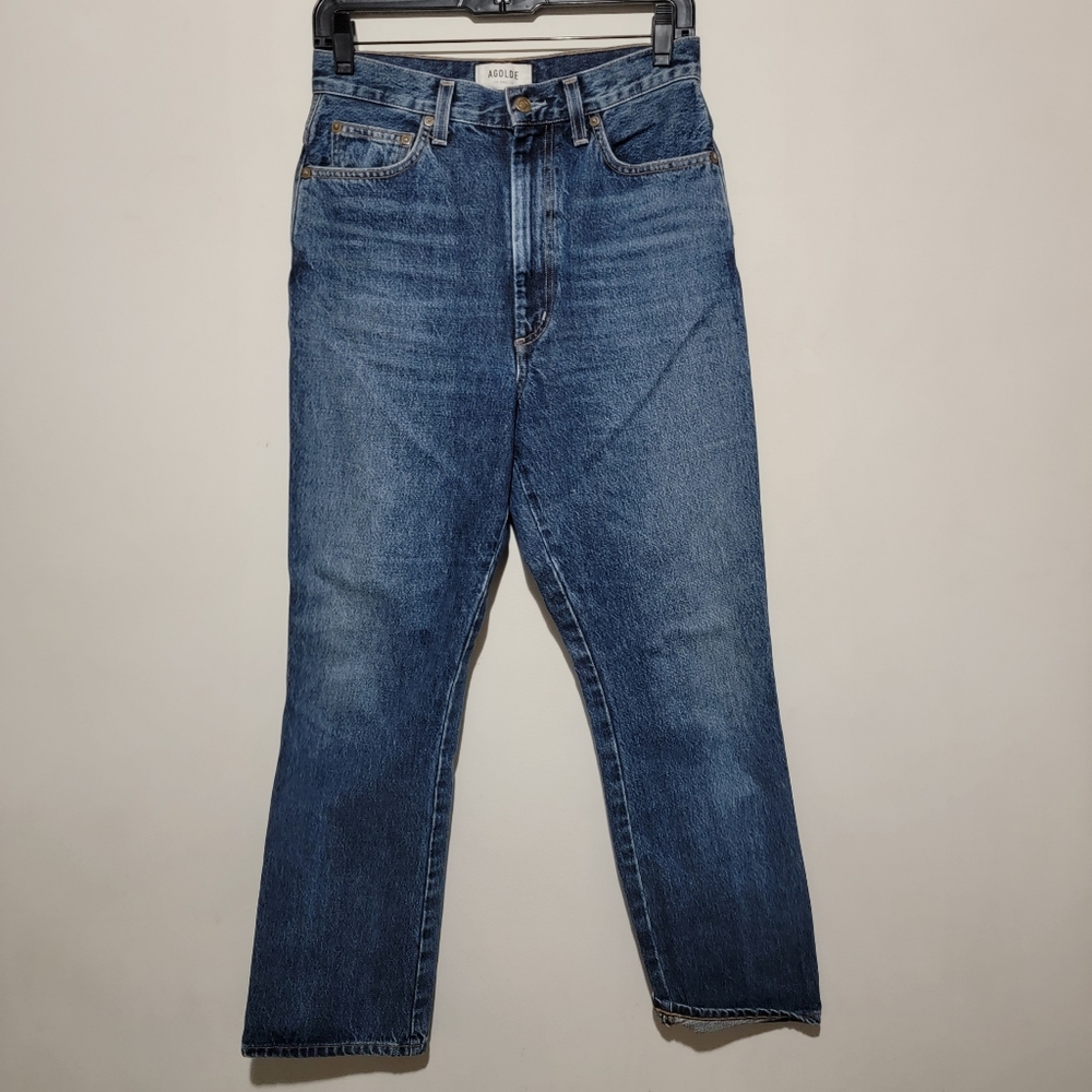 AGOLDE Pinch Waist High Rise Kick Jeans sz 27 (fits like a 26) - Picture 2 of 7